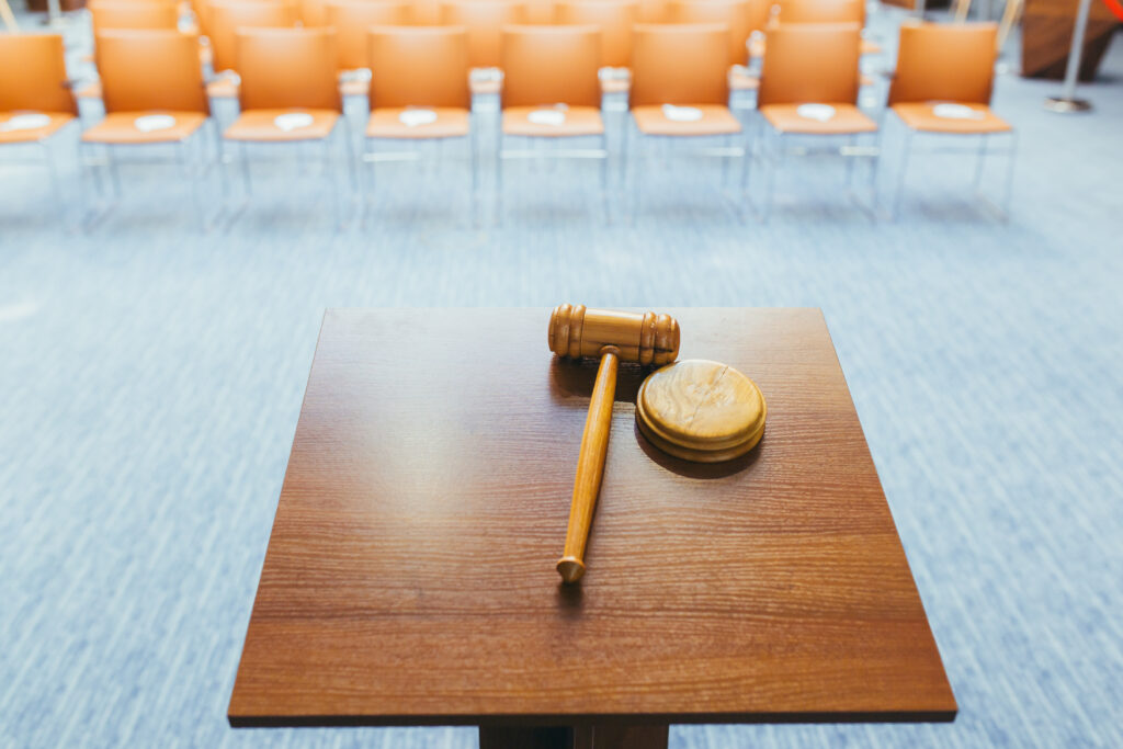 Big wooden hammer for auction