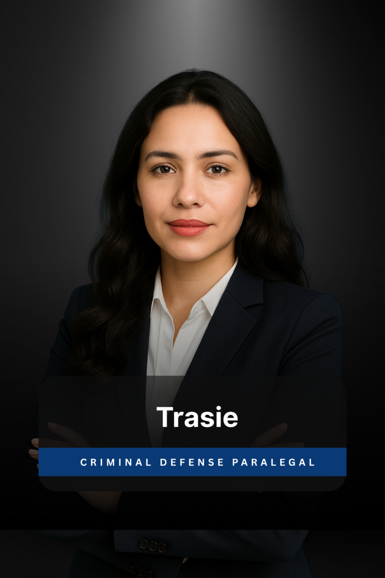 Headshot of Trasie, Criminal Defense Paralegal at Future First Criminal Law